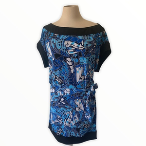 Laundry by design blue and white shift dress size small